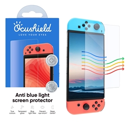 Ocushield Anti Blue Light Tempered Glass Screen Protector for Nintendo Switch Console  