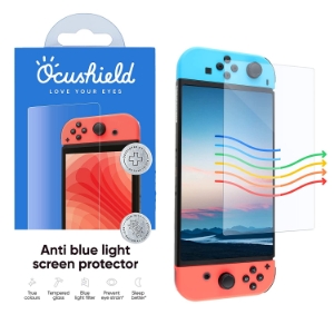 Ocushield Anti Blue Light Tempered Glass Screen Protector for Nintendo Switch Console 